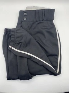 Champro Womens Softball Pants M Medium Black With White Stripe 3/4 Length - Picture 1 of 3