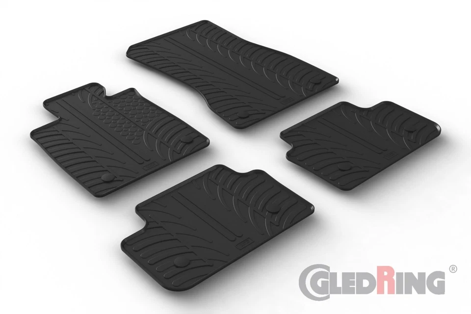 Juego de 4 alfombrillas de goma para todo tipo de clima para BMW Serie 5 (G60) 2023-2025, negras Foto 1 de 1