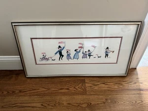 VTG Framed P. Buckley Moss Print, “The Parade” Signed / Numbered 37/1000 - Picture 1 of 15