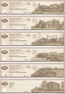 GERMANIA GEESTMUNDER BANK 500 DM certificato obbligazionario/stock BELLISSIME COUPON - Foto 1 di 2