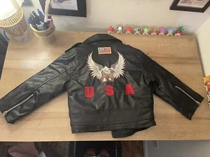 Kids 4T Biker Jacket Eagle USA Outdoor Habitat - Picture 1 of 9