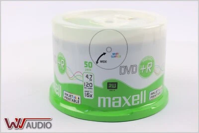 Maxell DVD+R Printable 120 min Video.  50 Pices. - Bild 1 von 4