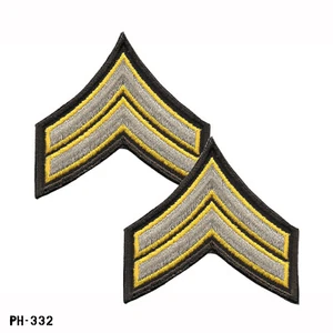 Corporal Chevron Sleeve Rank Patches, Pair ~ NEW ~ Gemsco USA - Picture 1 of 1