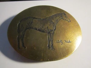 DE COLECCIÓN BILLY HICKS CABALLO TEMA HEBILLA DE CINTURÓN LATÓN MACIZO - GW-22 - Imagen 1 de 3