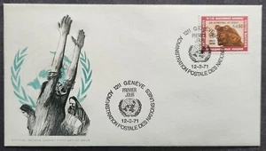 United Nations - Geneva - Scott -16 - Support For Refugee -1971- First Day Cover - Picture 1 of 2