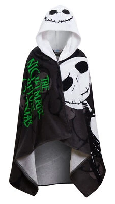 Nightmare Before Christmas Hooded Towel Poncho Beach Bath Towel Swimming Wrap - Image 1 of 4