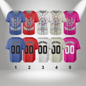 Personalisiertes 4th Of July Trikot Tanzen Skelett Baseball Trikot Happy Halloween - Bild 1 von 9