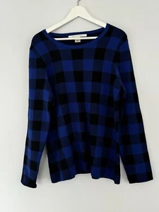 Damen Max Studio Pullover Gr. XL Electric Blue & Black Top Zustand - Bild 1 von 11