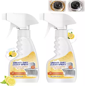 2PCS All-Purpose Oil Stain Cleaner, Kitchen Oil Remover Spray, Powerful Clean Ki - Picture 1 of 7