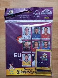 Panini Fußball EM 2012 Starterset Stickeralbum + 10 Tüten + 2 Stickerbögen - Bild 1 von 2