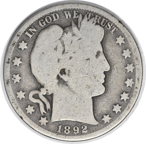 1892-S Barber Silver Half Dollar G/AG Uncertified #215 Cover