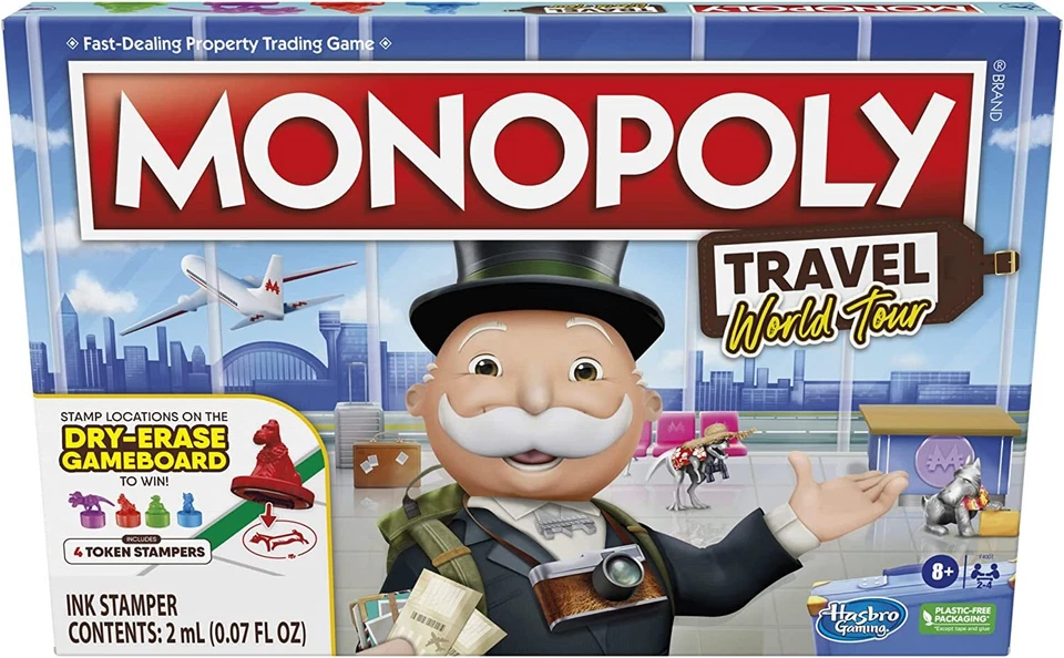 Monopoly Travel World Tour Family Games Hasbro Gaming