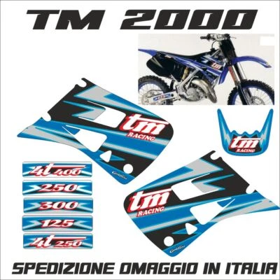 Adesivi TM 2000 Convogliatori +parafango ant. e cilindrata sul forcellone - Imagen 1 de 4