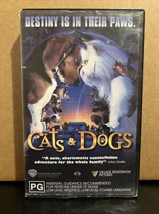 Cats & Dogs, Children's, VHS Tape, Vintage Video, Movie, PG Ex Rental Big Box B1 - Picture 1 of 3