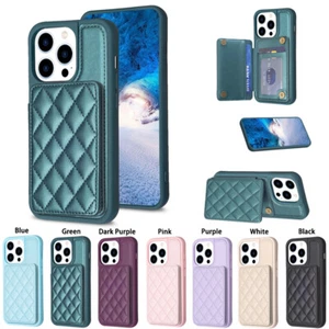 For iPhone 15 Pro Max 14 13 Pro 12 XR 6s  Luxury Fashion Leather Case Cover - Picture 1 of 20