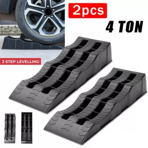 2er Stufenkeile Auffahrkeile Wohnmobil Wohnwagen Level Up Rampe Caravan Schwarz - Bild 1 von 14