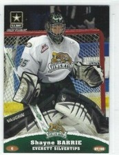 2007-08 Everett Silvertips (WHL) Shayne Barrie (goalie)