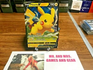 Pikachu V JUMBO Card SWSH061 Sword & Shield Promo Rare Pokemon PACK FRESH - Picture 1 of 4