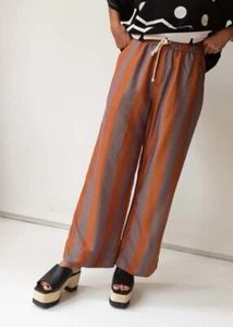 Pantalones a Rayas Back Beat Co Maya Tencel $150 Talla XS - Imagen 1 de 6