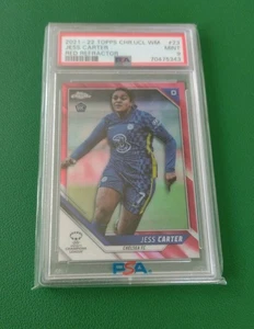 2021-22 Topps Chrome UWCL Jess Carter Red Refractor /5 PSA 9 RC - Picture 1 of 2