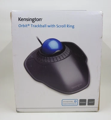 USED Kensington Orbit Trackball Mouse Scroll Ring - USB - K72337US - Image 1 of 4
