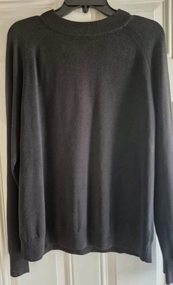 Suéter HAMPSHIRE STUDIO - PXL - Cuello falso con cremallera en el cuello trasero, mangas largas raglán Foto 1 de 4