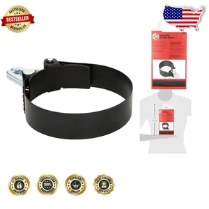 Strong Alloy Steel Oil Filter Wrench, 5-1/4" to 5-3/4", Polished, Heavy Duty - Picture 1 of 4