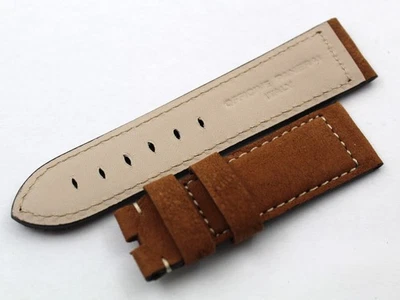 Officine Panerai Cinturino Pelle Scamosciata Marrone 24/22mm Accessori Ricambi Foto 1 de 4