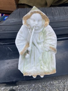 Antique Vtg Chinese Man Smoking Porcelain Pipe Holder 7” As Found - Picture 1 of 2