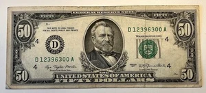 1977 $50 Federal Reserve Note “D” Cleveland - Picture 1 of 2
