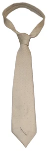 Oscar De La Renta Cream with Dots Neck Tie - Picture 1 of 17