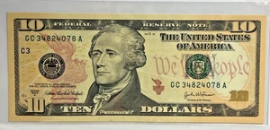 $10 2004-A CU. GC-A BLOCK (fw) PHILADELPHIA--NICE CRISP UNC CURRENCY BANKNOTE - Picture 1 of 2