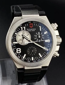 Victorinox Swiss Army Convoy Chronograph Black Rubber Strap Men’s Watch Sporty - Picture 1 of 8