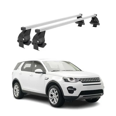 Barras transversales de techo lisas para Land Rover Discovery Sport 2015-19 gris Foto 1 de 4