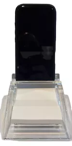 Clearylic Phone Stand Clear Phone Stand for Desk With Paper Tray Acrylic New - Picture 1 of 6