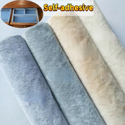 Fleece Fabric Self Adhesive for Auto Interior Sticker Jewellery Box Decor DIY - Image 1 of 4