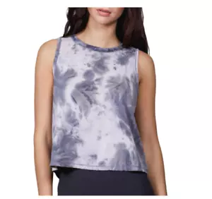 NEW 90 Degree by Reflex Women's Tie Dye Cropped Tank Size XL $69 Retail - Picture 1 of 2
