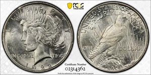 1922 PCGS MS61 VAM-5A Top 50 Scar Cheek Peace Silver Dollar - Picture 1 of 4