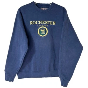 Vintage Jansport Rochester College besticktes marineblaues Sweatshirt - Größe Large - Bild 1 von 7