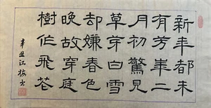 chinese calligraphy Brush Painting on Rice Paper 18”x9.5”《春雪》— 唐•韩愈 - Picture 1 of 1