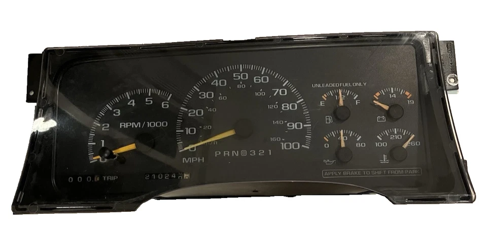 Painel cluster medidor velocímetro suburbano 95-00 Chevy GMC C/K Tahoe 210k fabricante de equipamento original - Imagem 1 de 4
