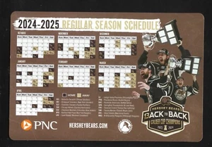 Hershey Bears 2024-25 Magnet Schedule PNC Bank AHL Capitals Affiliate - Picture 1 of 1