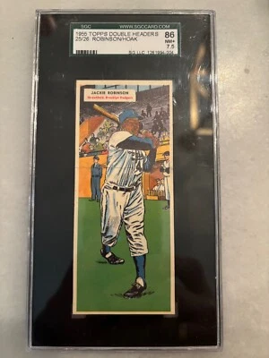 1955 Topps Double Headers - #25-26 Jackie Robinson, Don Hoak Foto 1 de 2