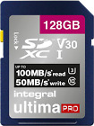 Integral 128Gb Sd Card 4K Ultra-Hd Video Premium High Speed Memory Card Sdxc Up