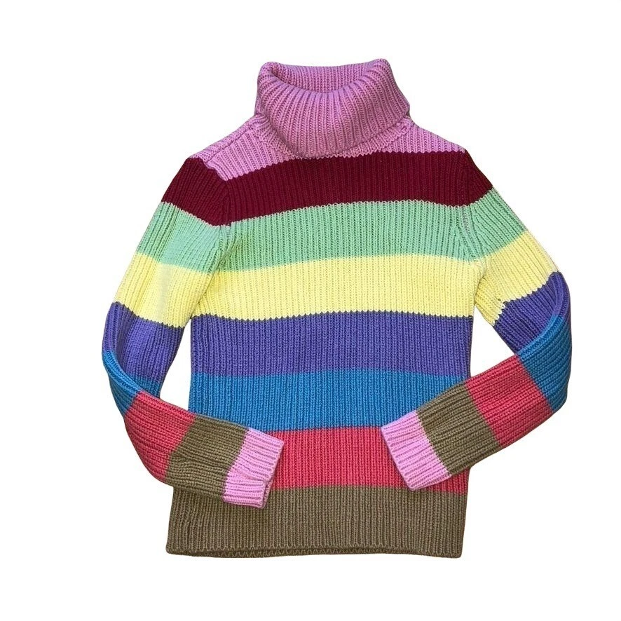 Colorful Kids Turtleneck Sweater Size S 5/6 By The Childrens Place - Image 1 of 4