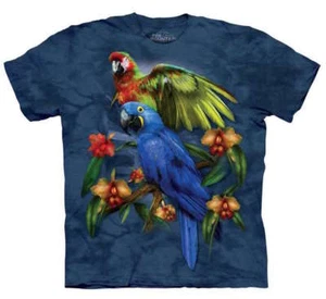 Parakeet Birds Parrot Tropical Friends Blue The Mountain T-Shirt Adult 4X - Picture 1 of 4
