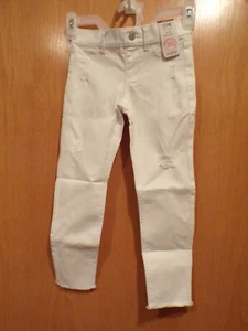 JEGGINGS Blancos Destruidos con Parte Cortada ~ Niñas Talla PEQUEÑA (6-6X) ~ NUEVOS con Etiqueta - Imagen 1 de 2