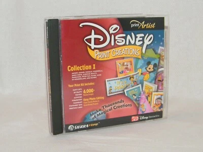 Disney Print Creations Collection I Create Projects Stickers Cards PC CD Mickey - Image 1 of 4