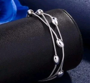 925 Silber Multi Strang Armband - Bild 1 von 7