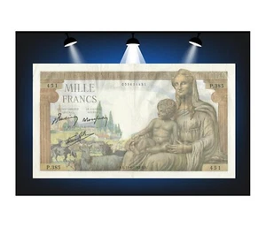 1000 Francs DÉESSE DÉMÉTER 1942 - Bild 1 von 2
